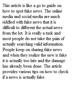 How to Spot Fake News